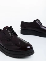 Pantofi casual dama grena din piele naturala Lawanda