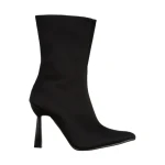 Botine dama negre din material textil Vanice