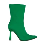 Botine dama verzi din material textil Vanice