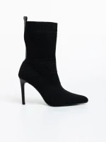 Botine dama negre din material textil Tariro