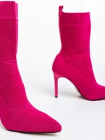 Botine dama fucsia din material textil Tariro