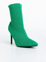 Botine dama verzi din material textil Zemfira