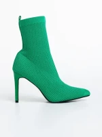 Botine dama verzi din material textil Zemfira