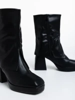 Botine dama negre din piele ecologica Laurine