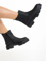 Botine dama negre din piele ecologca Alodie