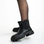 Botine dama negre din piele ecologica Amorina