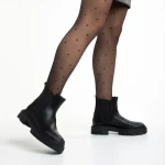 Botine dama negre din piele ecologica Amorina