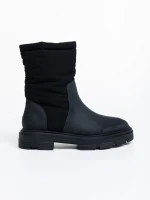 Cizme dama negre din piele ecologica si material textil Nermina