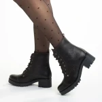 Ghete dama maro inchis din piele naturala Omelia