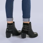 Botine piele Figo negre