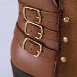 Botine piele Figo camel