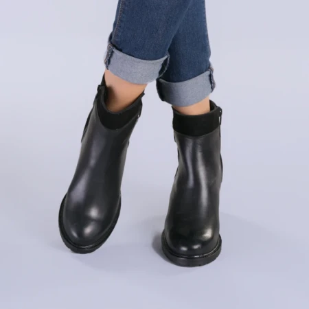 Botine piele Sena negre