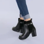 Botine piele Sena negre