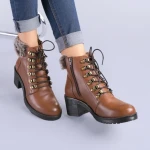 Ghete piele Dove camel