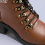 Ghete piele Dove camel