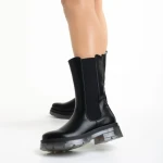 Cizme dama negre din piele ecologica Avelyn