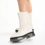 Cizme dama bej din piele ecologica Avelyn