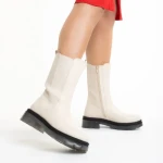 Cizme dama bej din piele ecologica Avelyn