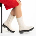 Cizme dama bej din piele ecologica Avelyn