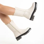 Cizme dama bej din piele ecologica Avelyn