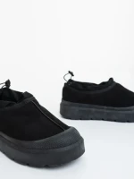 Cizme dama negre din material textil Devalia