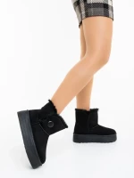 Cizme dama negre din material textil Andara