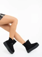 Cizme dama negre din material textil Andara