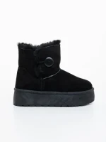 Cizme dama negre din material textil Andara