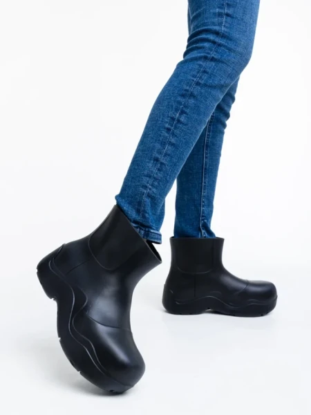 Cizme dama negre din cauciuc Apolena