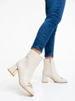 Cizme dama bej din piele ecologica Aliah