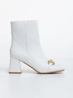 Cizme dama albe din piele ecologica Aliah