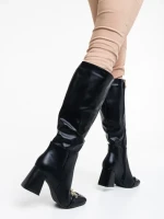 Cizme dama negre din piele ecologica Karlee