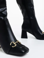 Cizme dama negre din piele ecologica Karlee