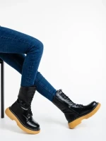 Cizme dama negre din piele ecologica Ailsa