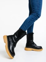 Cizme dama negre din piele ecologica Ailsa