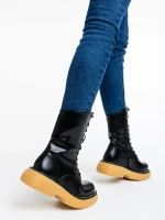 Cizme dama negre din piele ecologica Ailsa