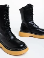 Cizme dama negre din piele ecologica Ailsa