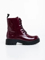 Ghete dama grena din piele ecologica lacuita Mahina