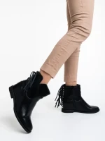 Botine dama negre din piele ecologica Charo