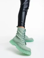 Ghete dama verzi din piele ecologica Maryse