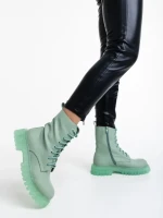 Ghete dama verzi din piele ecologica Maryse