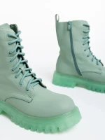 Ghete dama verzi din piele ecologica Maryse