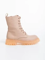 Ghete dama roz din piele ecologica Maryse