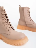 Ghete dama roz din piele ecologica Maryse