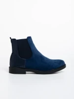 Botine dama albastre din material textil Dominika