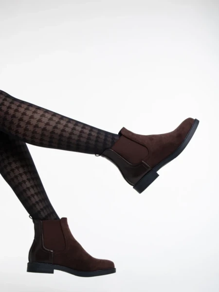 Botine dama maro din material textil Dominika