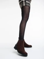 Botine dama maro din material textil Dominika