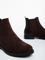 Botine dama maro din material textil Dominika