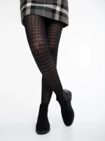 Botine dama negre din material textil Dominika