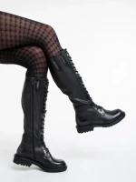 Cizme dama negre din piele ecologica Nafiset